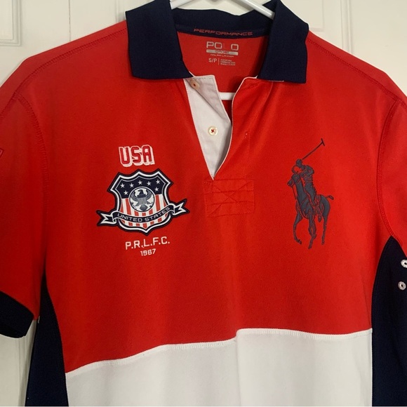 Polo Ralph Lauren Men’s USA Football Club Polo Size Small - Picture 1 of 7